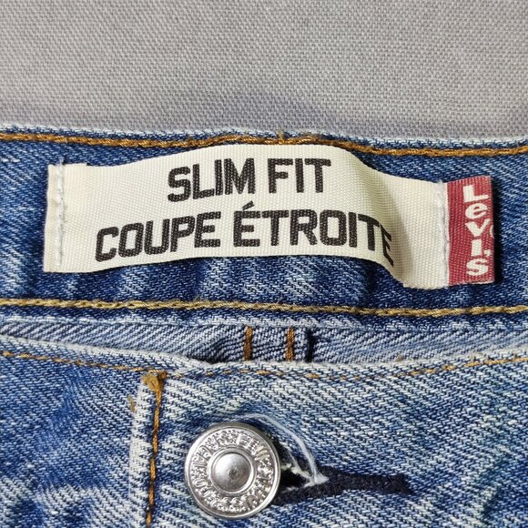 Levi's 516 jeans men's size W34 X L30 medium washed blue slim fit straight - Picture 6 of 12